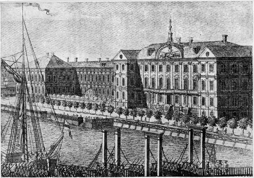 Меншиковский дворец. Гравюра конца XVIII века