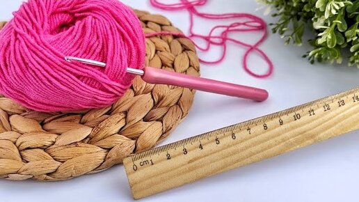 Вязание крючком. МК: Вязание на линейке - Crochet using the measuring ruler