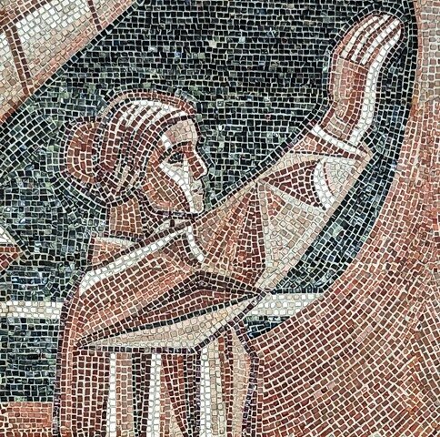 Фрагмент мозаики в фойе Музея космонавтики в Калуге. Фото моё.