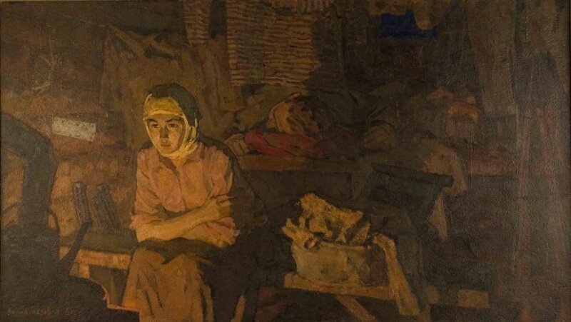 Картина к песне в землянке