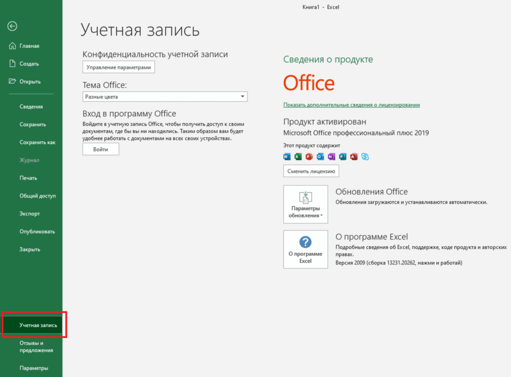 Ключ продукта профессиональный плюс 2019