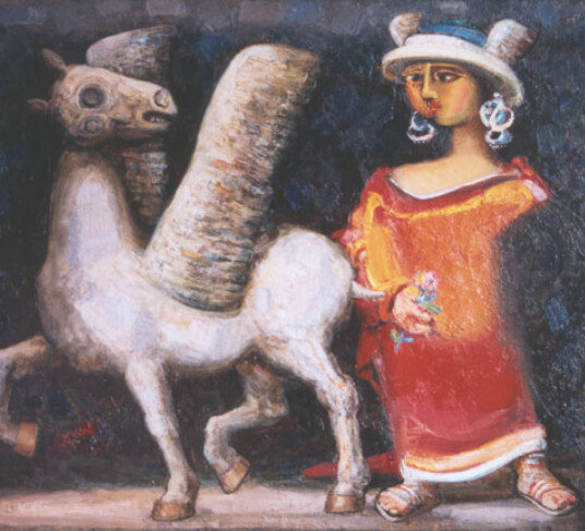 На фото: Работа художника.