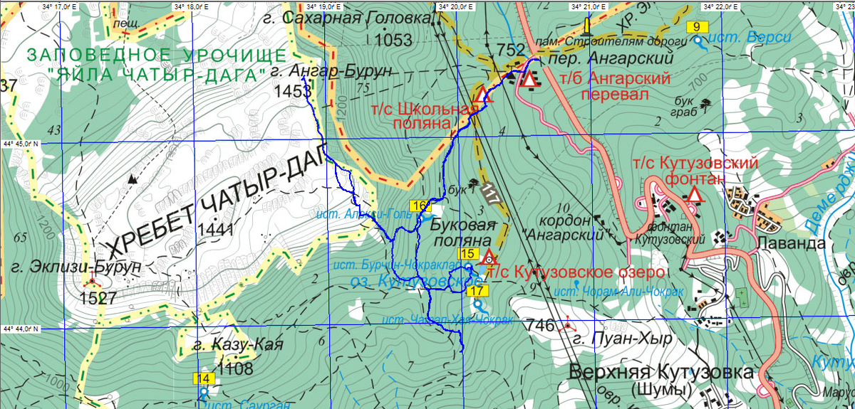 Чатыр даг крым местонахождение карта крыма