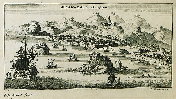 Маскат, французская гравюра, 1690 год