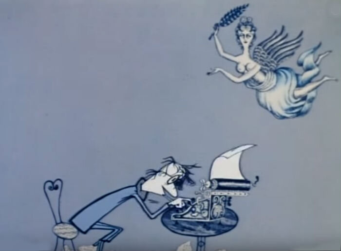 Писатель и его Муза. Идеальное изображение.