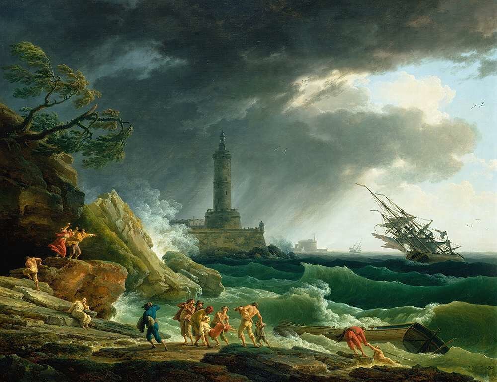 Шторм на побережье Средиземного моря, 1767 г.