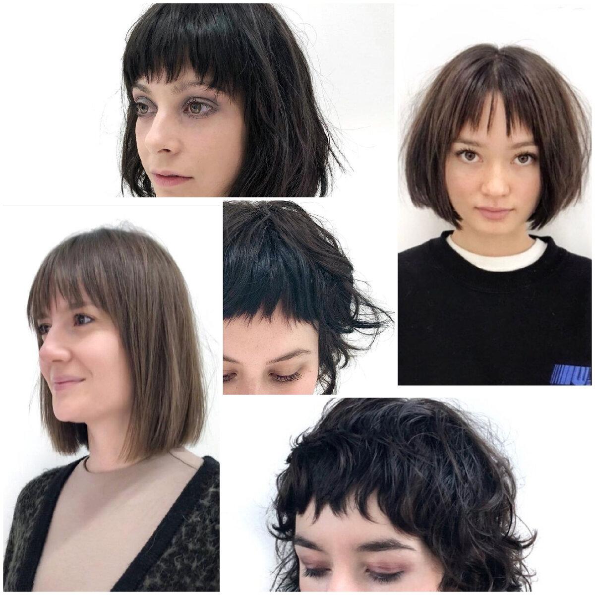 Самые модные чёлки, словно их самостоятельно подстригли канцелярскими ножницами.