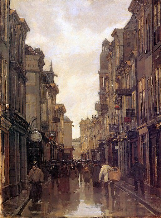 Spuistraat. Гаага. Масло, холст. Источник: https://gallerix.org/storeroom/1573149740/N/248454628/