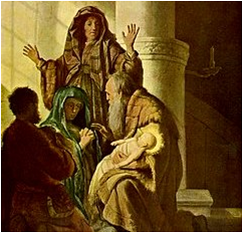 Рембрандт, "Симеон-Богоприимец" К теме Сретения обращались многие художники прошлого