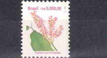 Почтовая марка Бразилии 1992 года, номер по каталогу Михель2500.