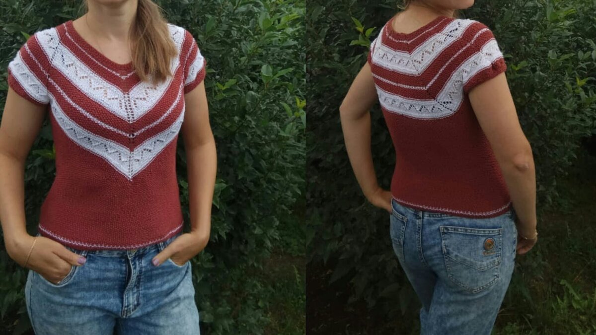 Футболка "Чайка" из Alize Diva