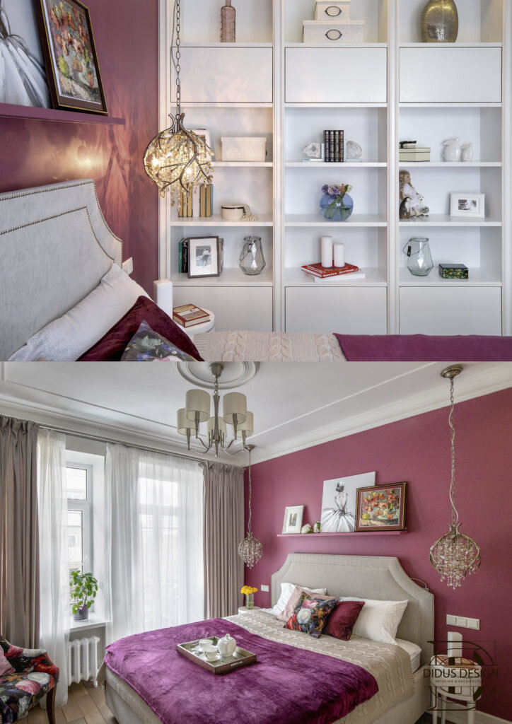 Нескучный интерьер на 50 кв.м. Классика и насыщеные цвета в яркой двушке