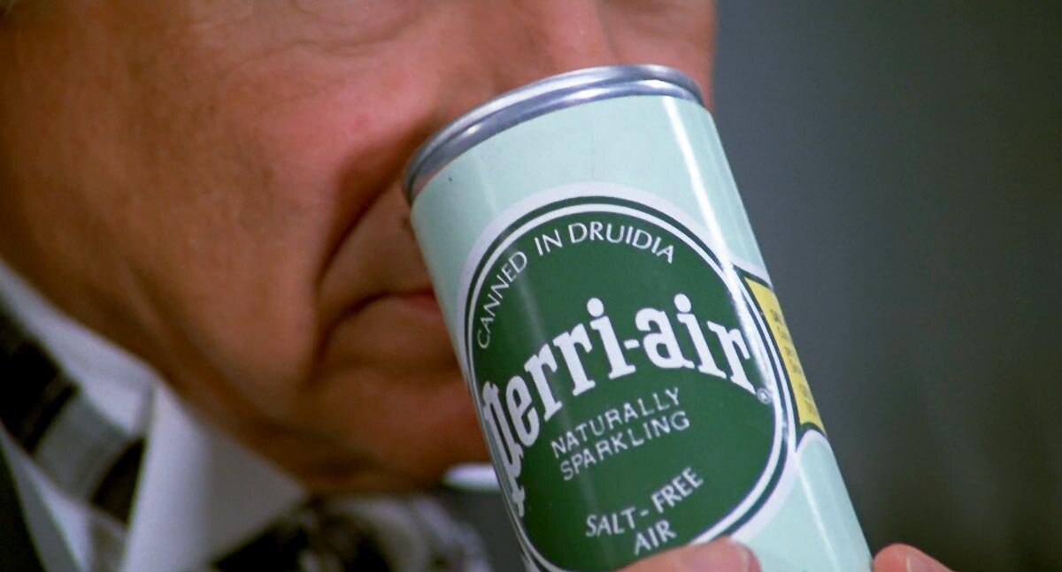 [консервированный] ВОЗДУХ ПЕРРИ натуральной газации, бессолевой (кадр из фильма «Космические яйца»)