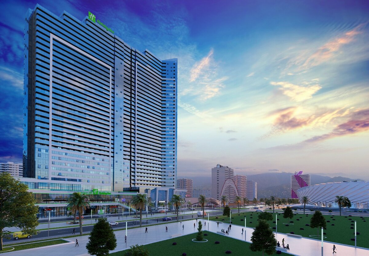 это 36 этажный жилой и гостиничный комплекс на берегу Черного моря