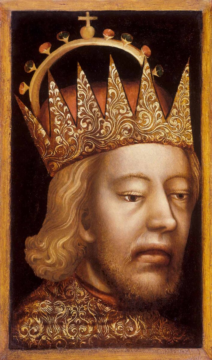 Первый полуфронтальный портрет. Был выставлен над могилой Рудольфа в Стефанском доме в Вене.