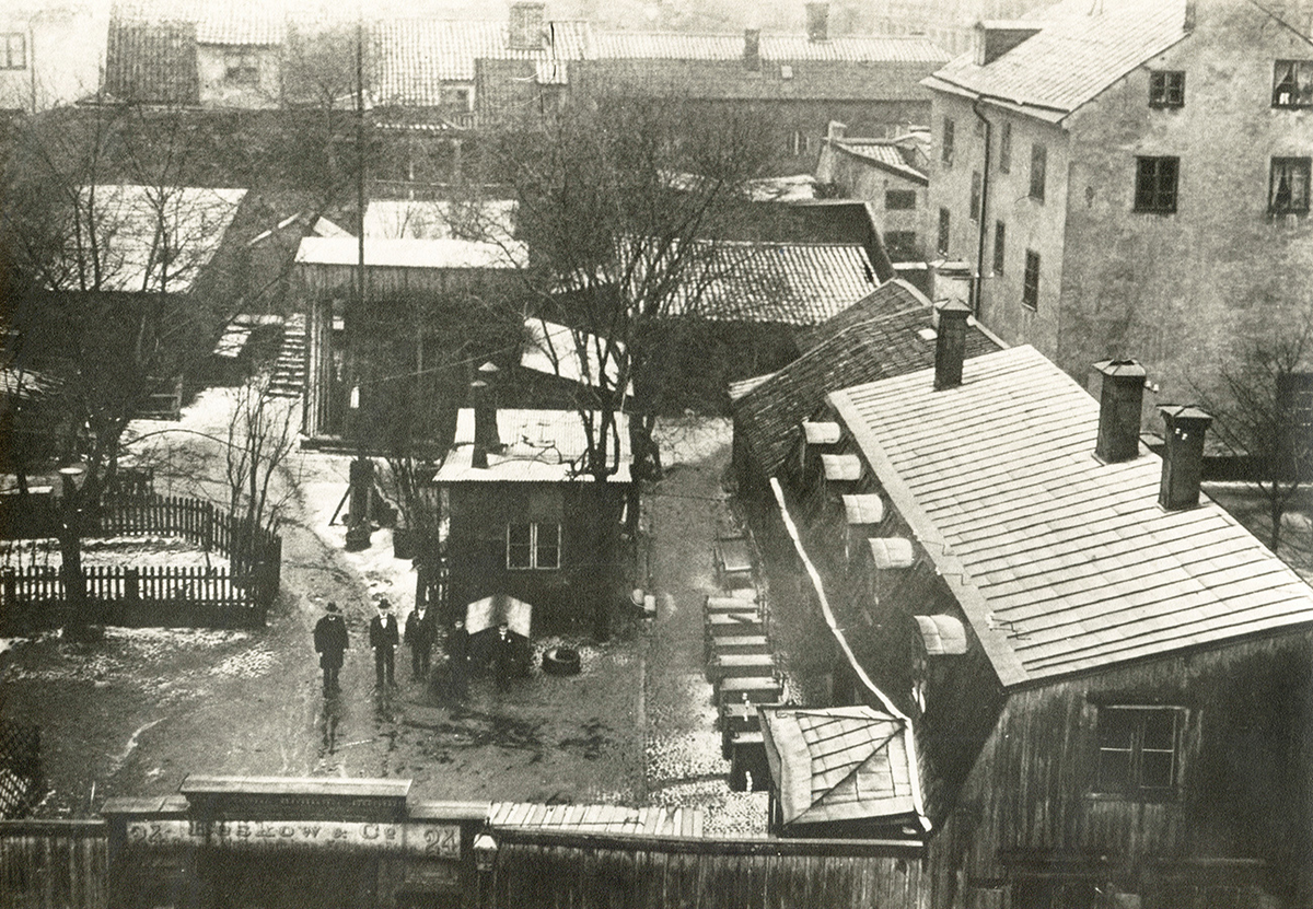 Фабрика Svenska Mått- och Tumstocksfabriken. Стокгольм. 1883г. Фото с сайта www.hultafors.com