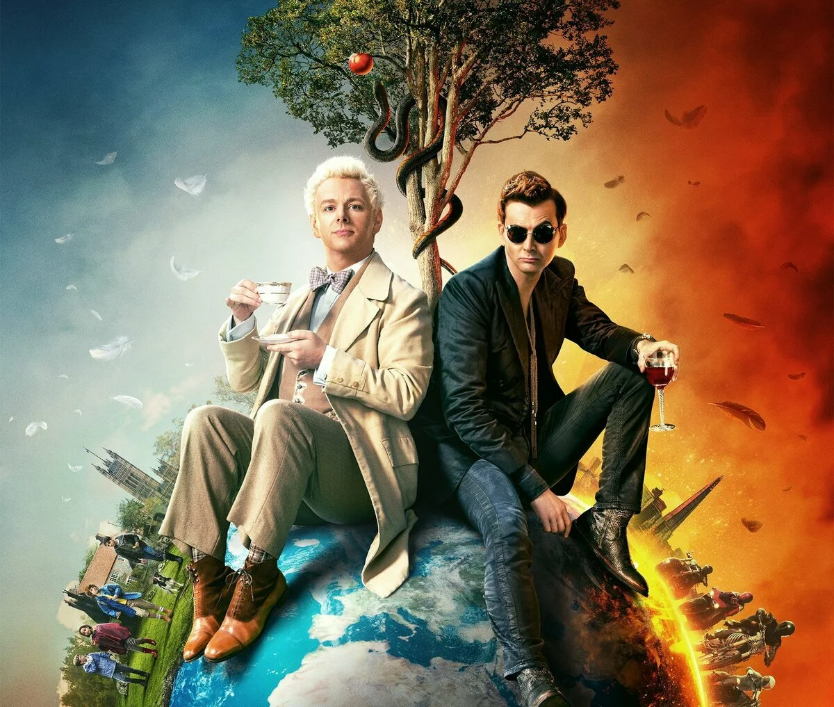"Благие знамения". Постер сериала.
