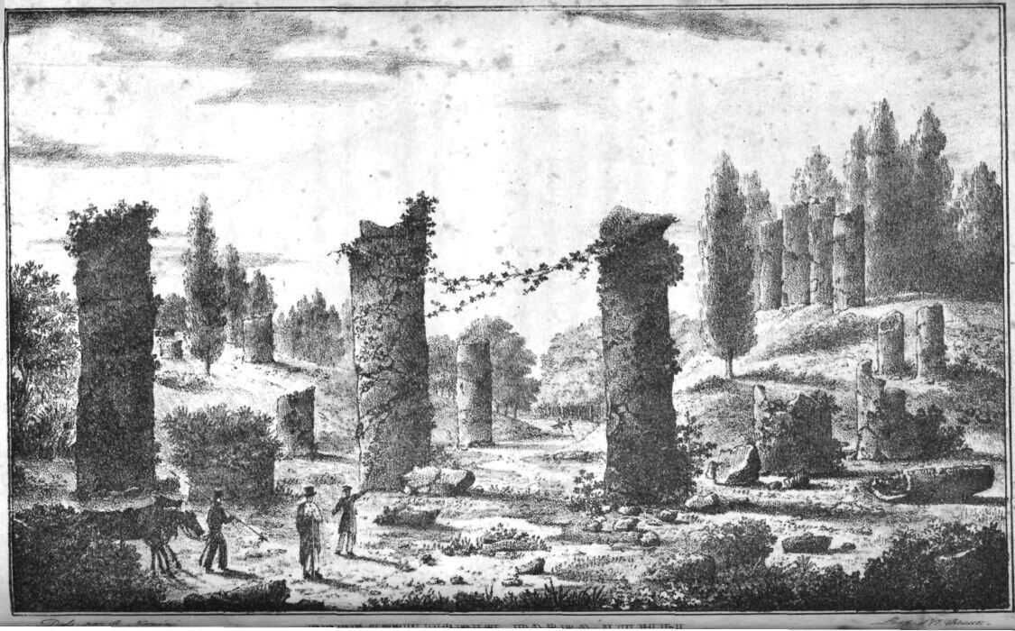 Гебеджинские развалины - гравюра из книги " Письма из Болгарии"  Фото www.az.lib.ru