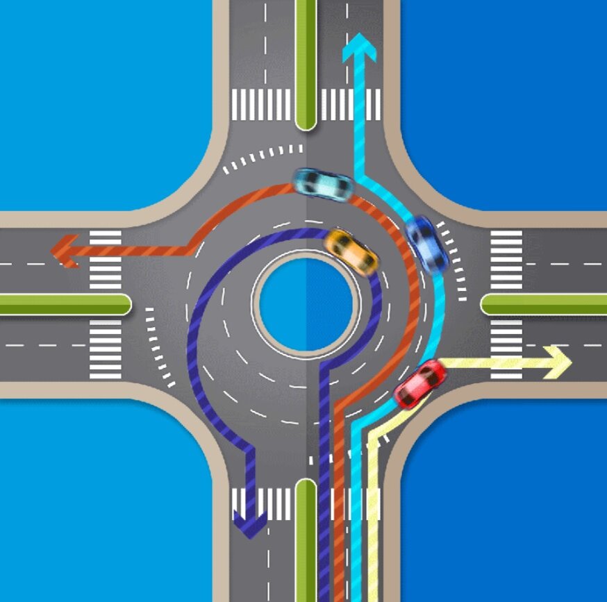Перекрёстки с круговым движением – неотъемлемый элемент дорожной инфраструктуры крупных городов. Они позволяют эффективно распределять потоки, идущие в разных направлениях.