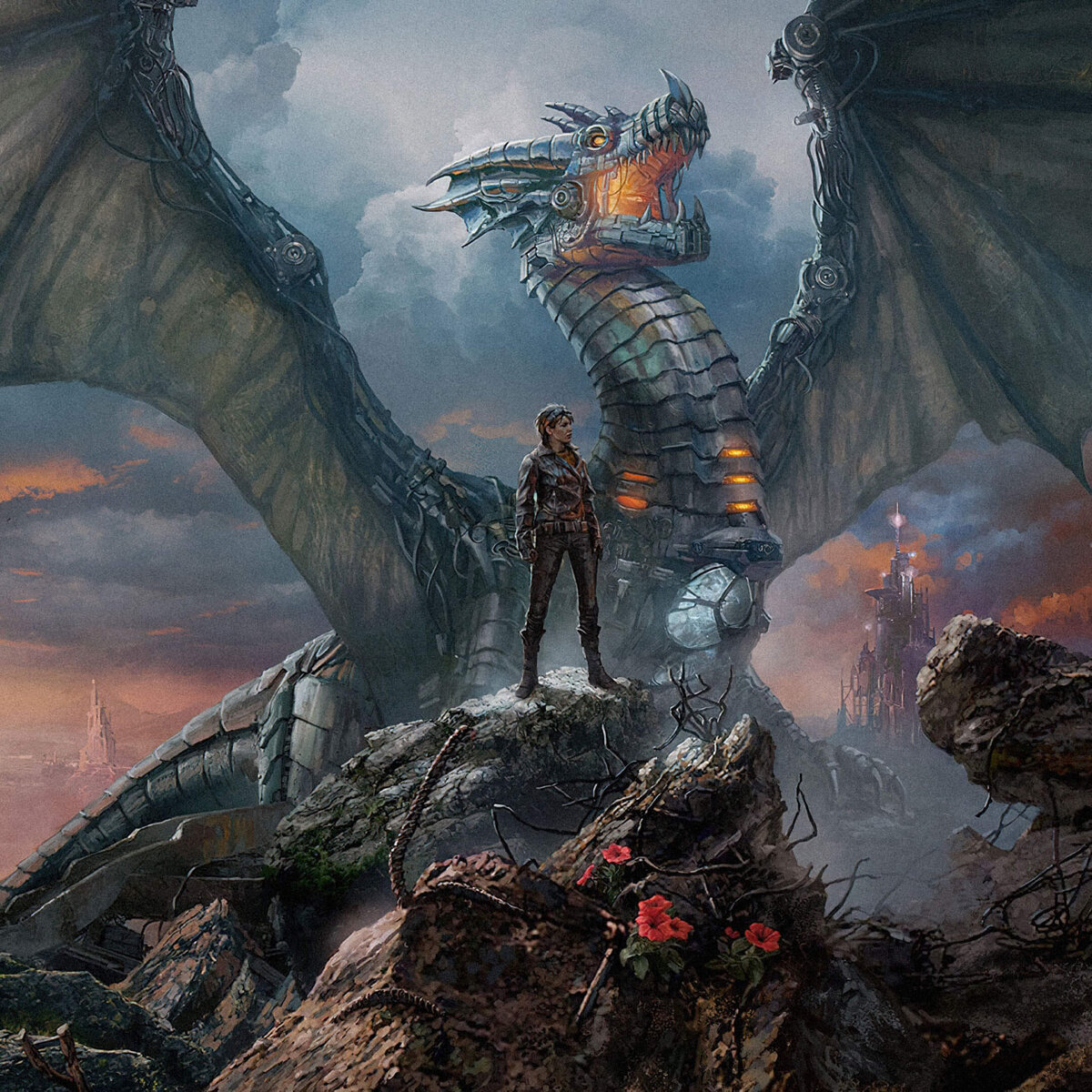 Иллюстрация для обложки романа Майкла Суэнвика «Мать железного дракона». Художник Сергей Шикин