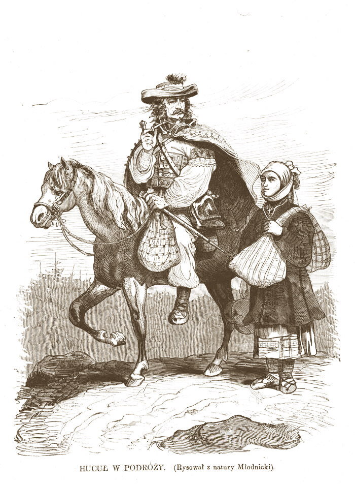 Странствующий гуцул. Галиция. Литография 1872 года