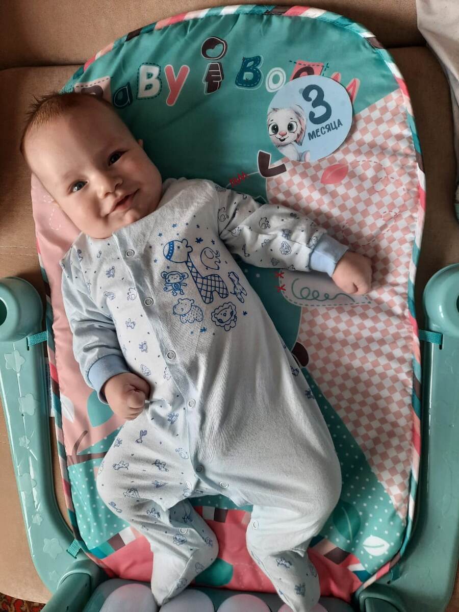 А здесь малышку три месяца. Личное фото автора