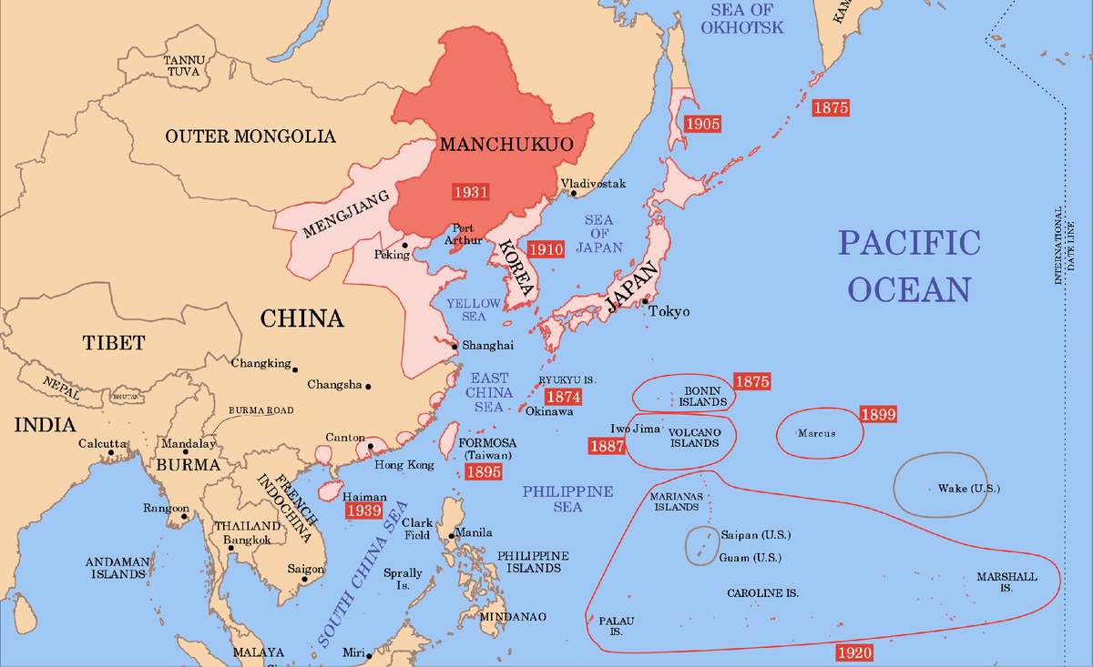 Карта Японии 1939. Территории японской империи в 1945. Японская Империя 1939. Япония на карте 1939г.