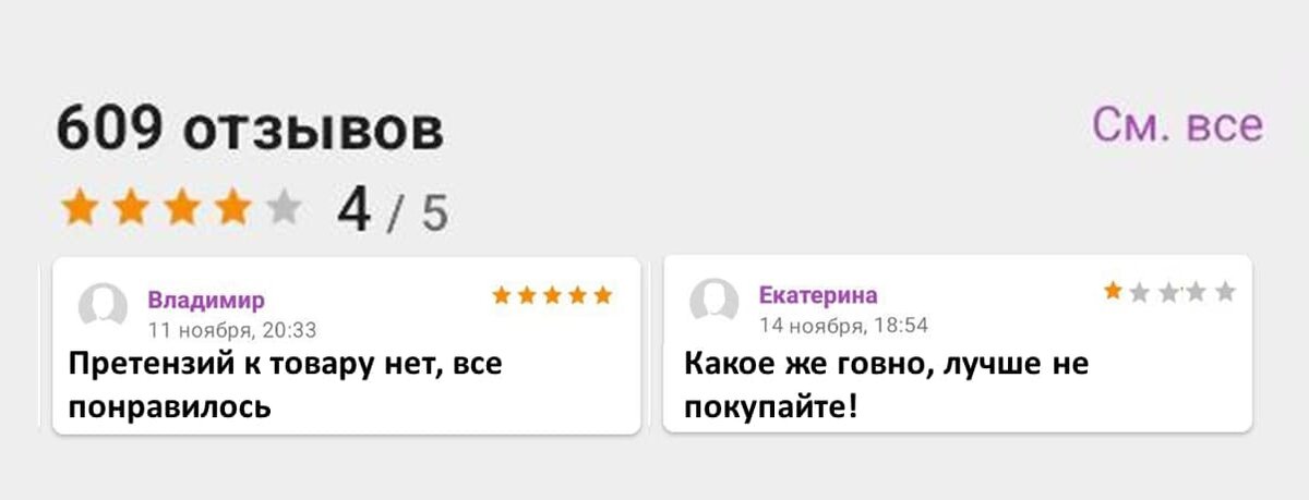 Не могут реальные отзывы быть от резко-положительных до резко-отрицательных