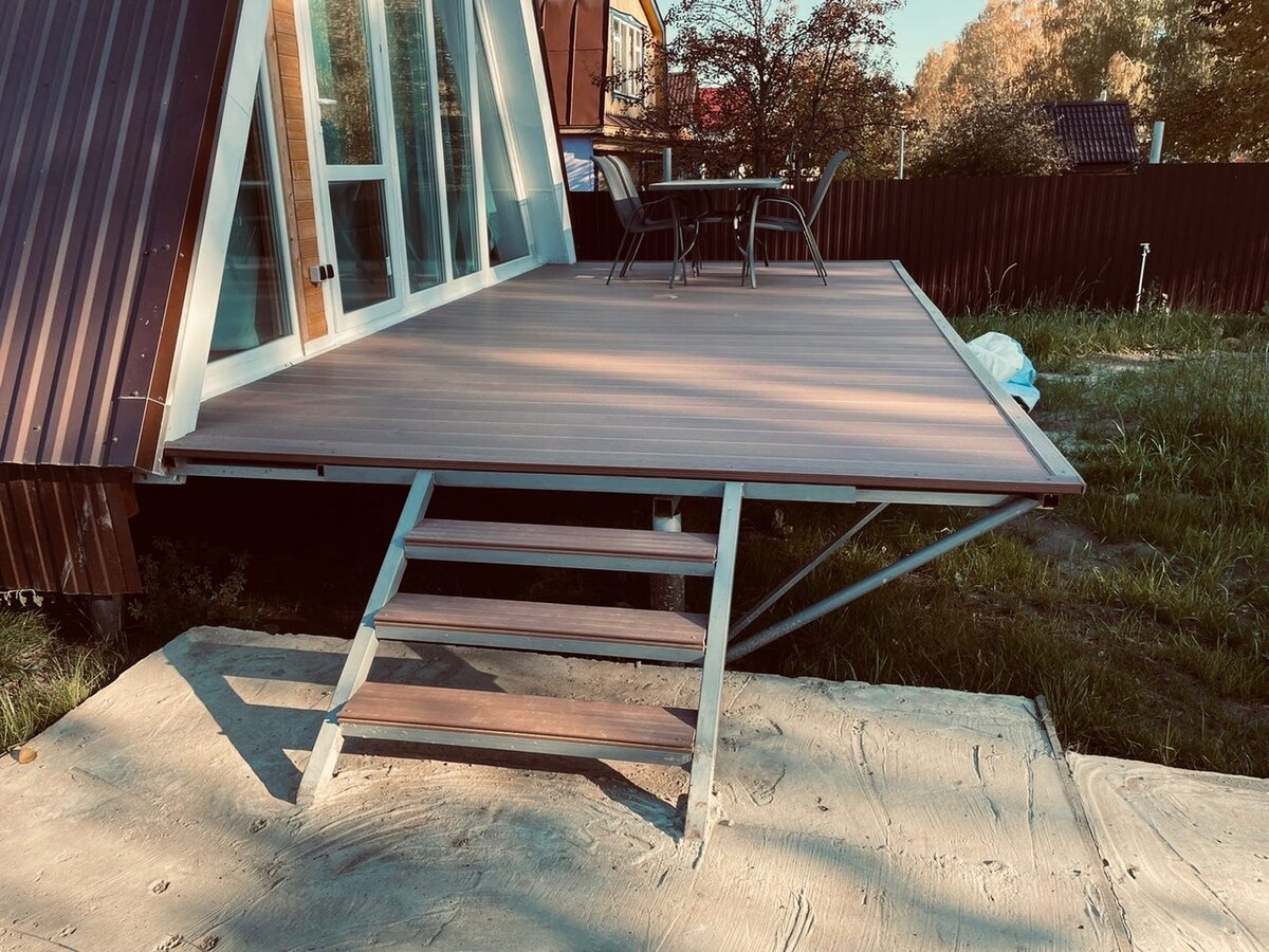 Терраса для дома в стиле A-frame. Казань. 