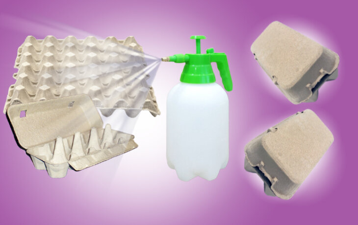 Лотки для хранения обрабатываю раствором молочной кислоты. Куриное яйцо переворачиваю вместе с лотками, гусиное каждое в отдельности