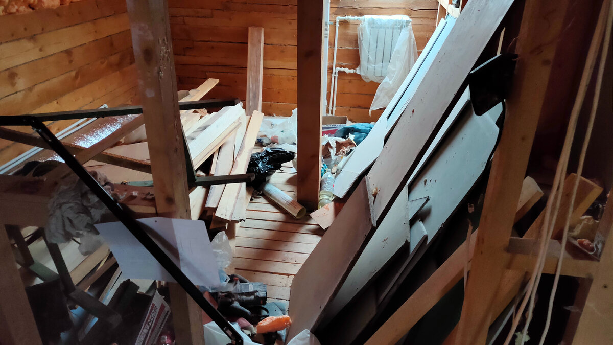 Завал перед началом ремонта