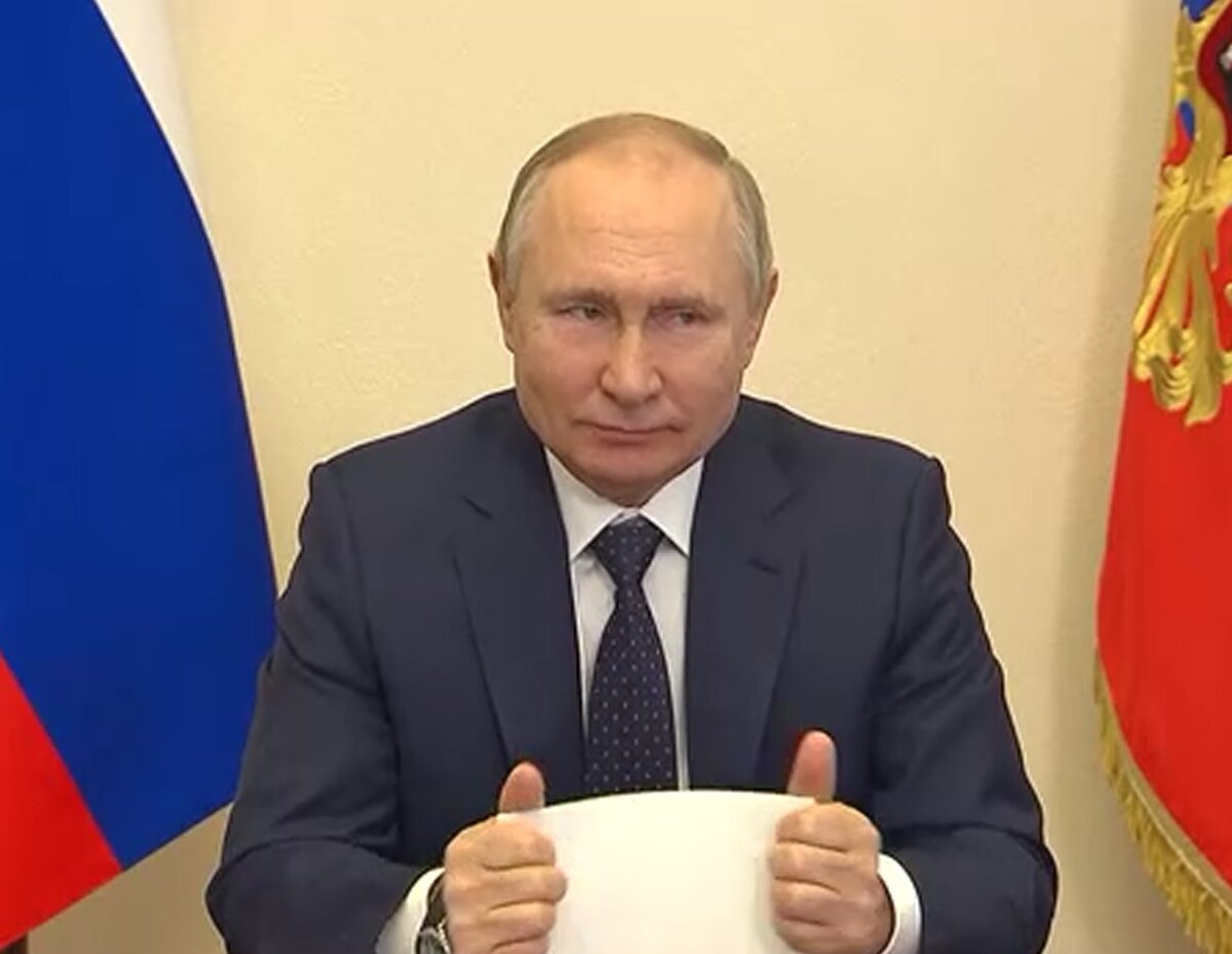 Владимир Путин скриншот заседания по экономическим вопросам.