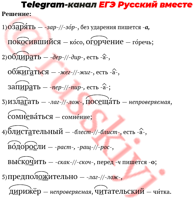 Задание 9 егэ русский язык