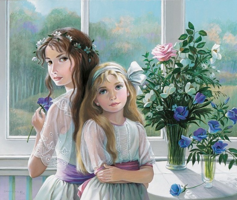 Художник Пати Бенистер. Сестренки.