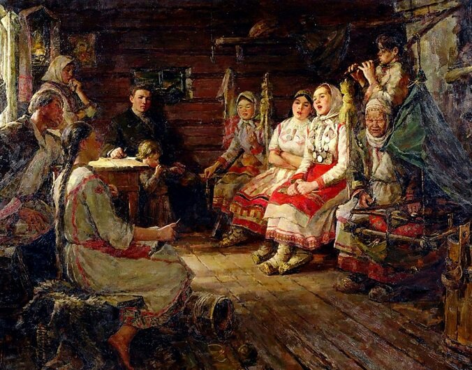 "Песня". 1955 год. Петр Гаврилович Кипарисов.