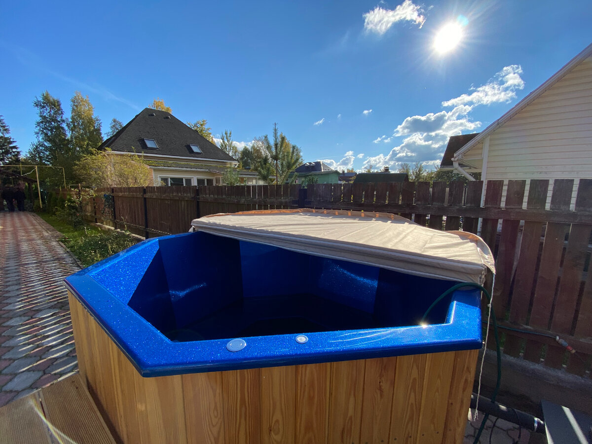 Композитная купель с термокрышкой