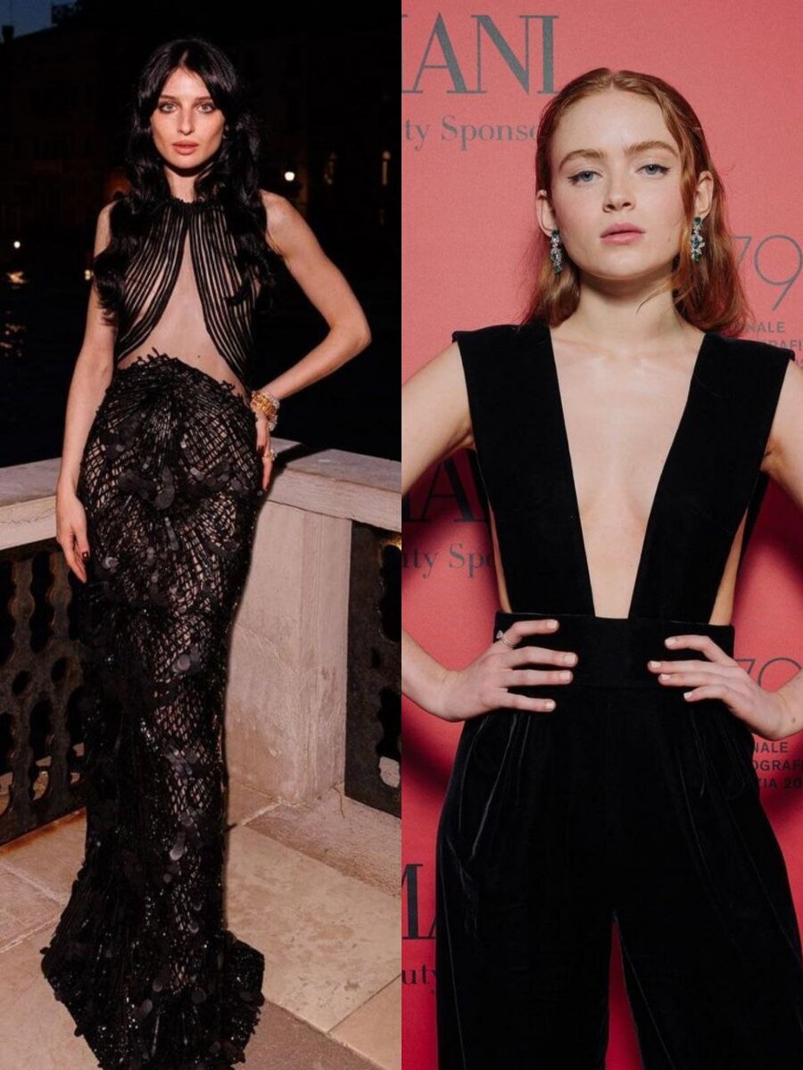 Слева— нравится верх платья. Справа— классный бархатный костюм 