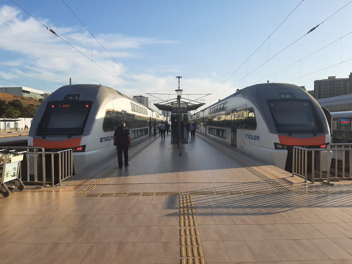Ж/Д вокзал в городе Баку. Азербайджан.