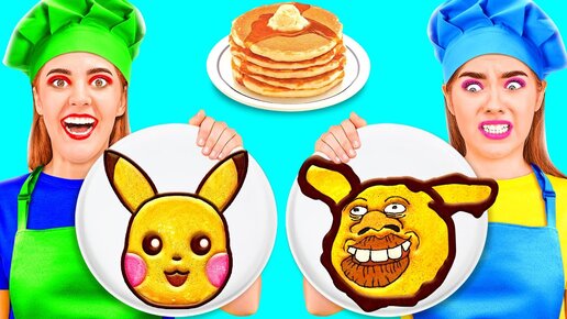 Творческий челлендж с блинчиками! Pancake Art Challenge от RaPaPa Challenge