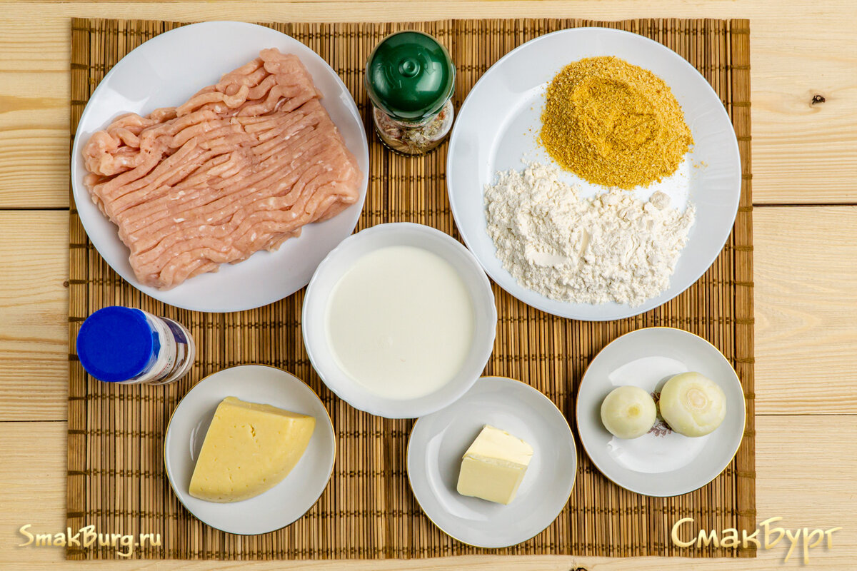 Ингредиенты для приготовления сочных и аппетитных куриных котлеток