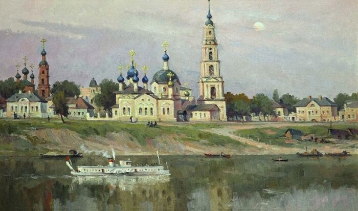 Калязин до затопления, худ. Геннадий Сотсков