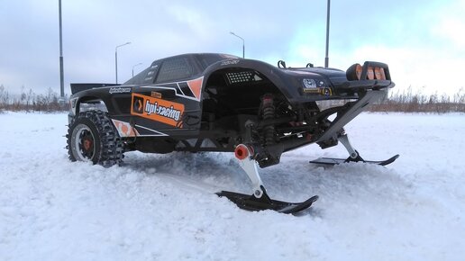 Бензиновая радиоуправляемая модель на лыжах! HPI Baja 5T