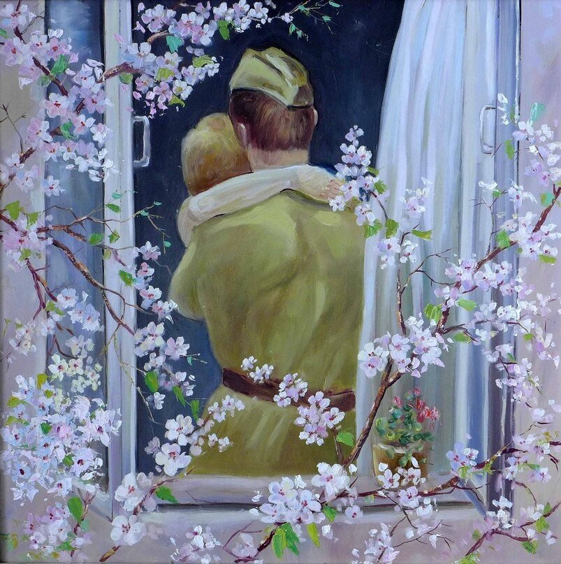 Пускай не будет в мире войн,
Пусть не свистит над головой
Безжалостный, глухой снаряд,
Спокойным будет сон ребят.

Пусть матери не знают слез
За сыновей, что бой унес,
Родных чтоб не теряли вы.
С 9 Мая, с днем весны! (инет)