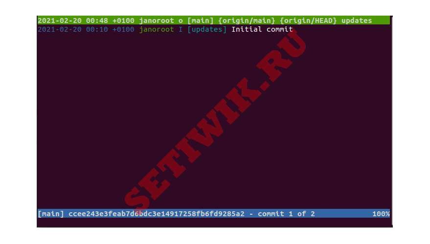 Стартовый вид tig