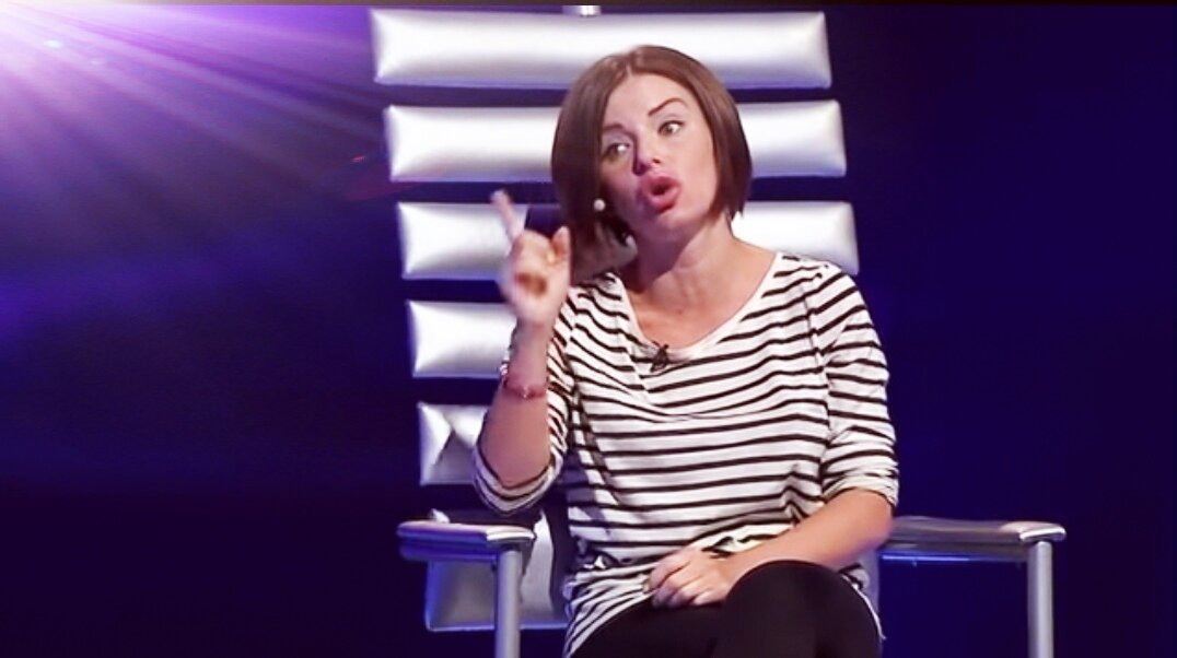 Юлия Волкова на шоу "Детектор Брехни", скриншот автора  