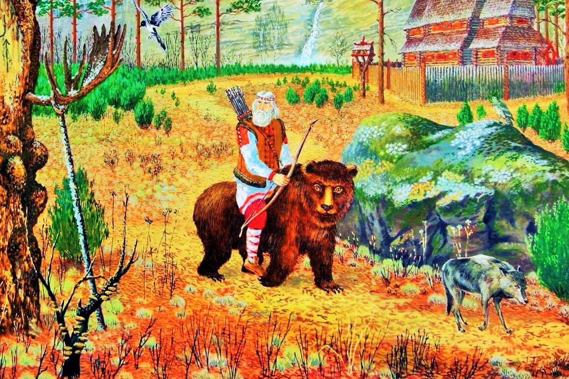 Картина современного художника Всеволода Иванова "Дух Просич на бере" (фрагмент). Здесь и дальше изображения из открытых источников.