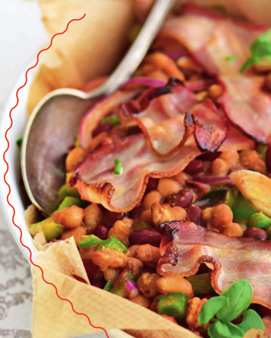 ЗАПЕЧЕННАЯ КОНСЕРВИРОВАННАЯ ФАСОЛЬ С БЕКОНОМ