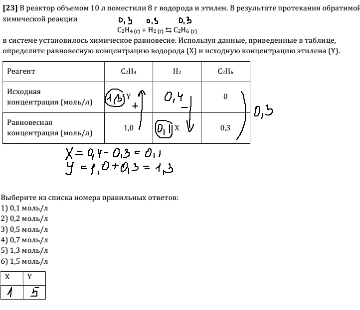 Задание 23 химия