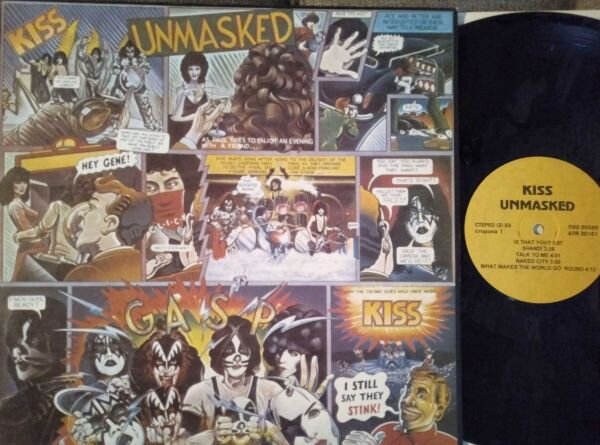 Альбом Kiss «Unmasked», 1980 г. Российский вариант, выпущенный лейблом Santa Records в 1994 году