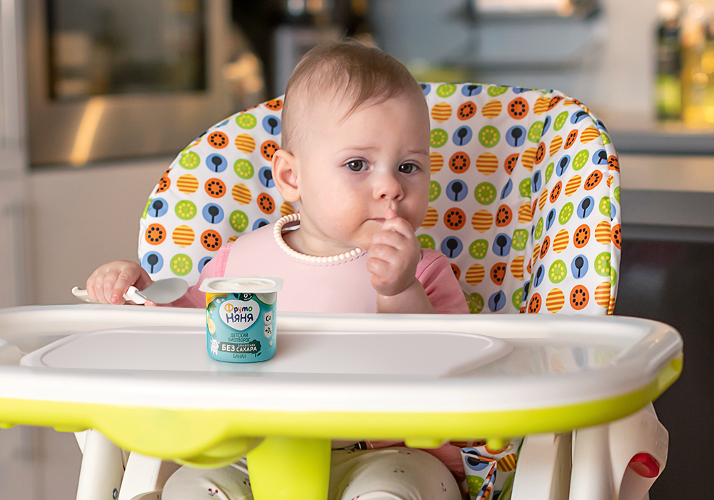 *Лучшим для младенца является грудное вскармливание. Сведения о возрастных ограничениях применения продукции «ФрутоНяня» смотрите на индивидуальной упаковке. Необходима консультация специалиста. Реклама. ​АО Прогресс. Подробнее на сайте frutonyanya.ru